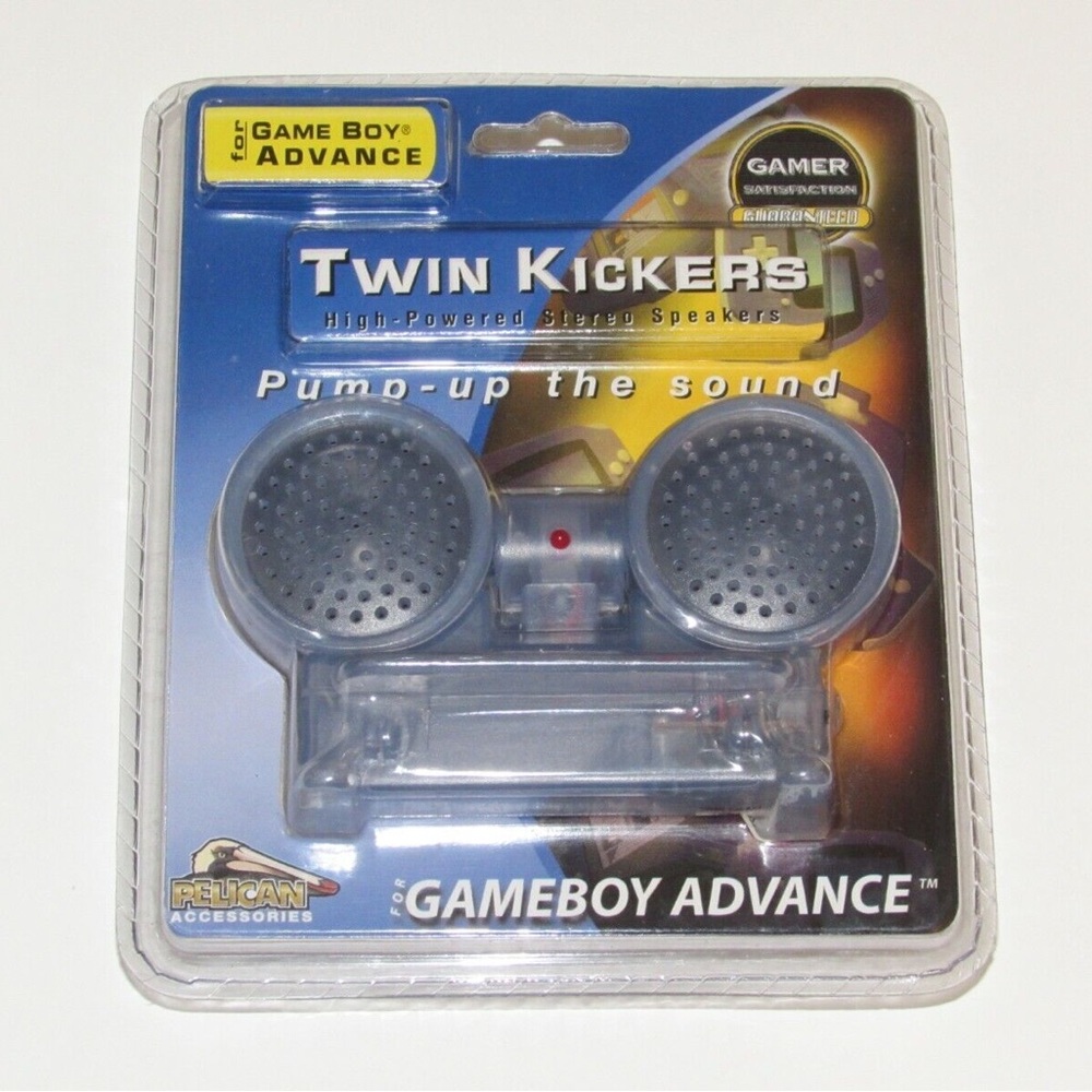 Vintage Pelican Nintendo Game Boy Advance/Color Twin Kickers Speakers Rare HTF